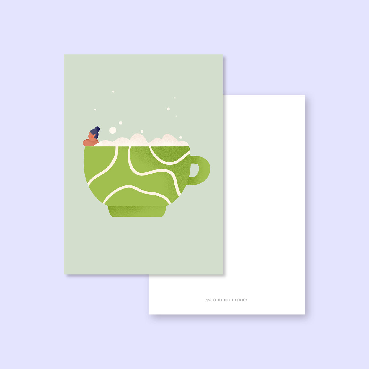 matcha-bad-postkarte-svea-hansohn-illustratorin-freiburg-concept-store-gruen