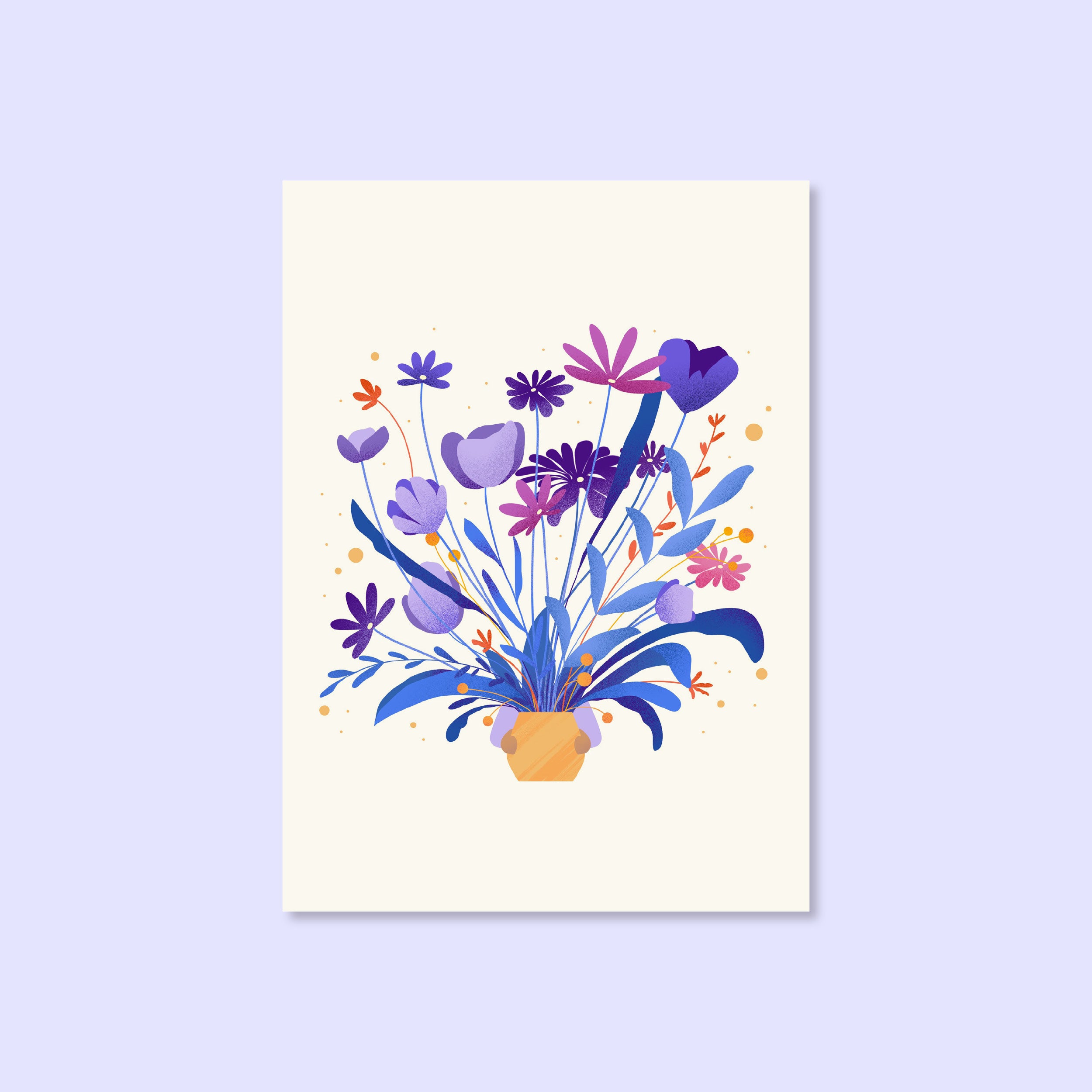 illustrierte-wildblumen-postkarte-svea-hansohn-blau-lila-freiburg-concept-store-dazwischen-wiehre