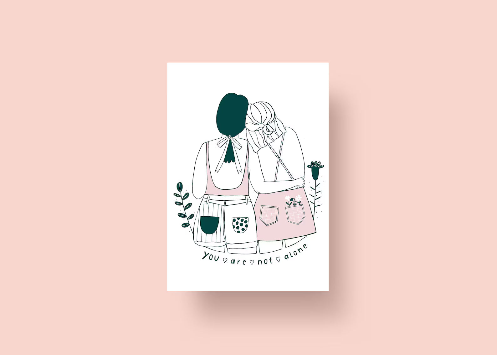 not-alone-postkarte-trauer-krankheit-freiburg-concept-store-papeterie