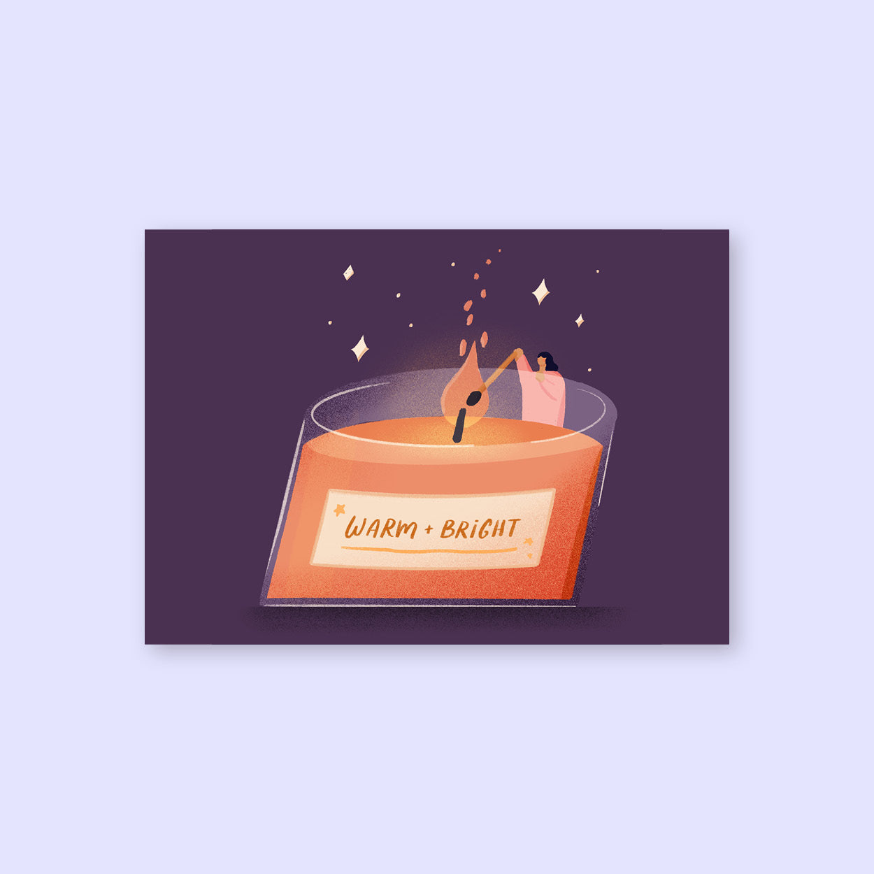 waermende-postkarte-warm-and-bright-svea-hansohn-kerzenlicht-illustriert-freiburg-concept-store-dazwischen