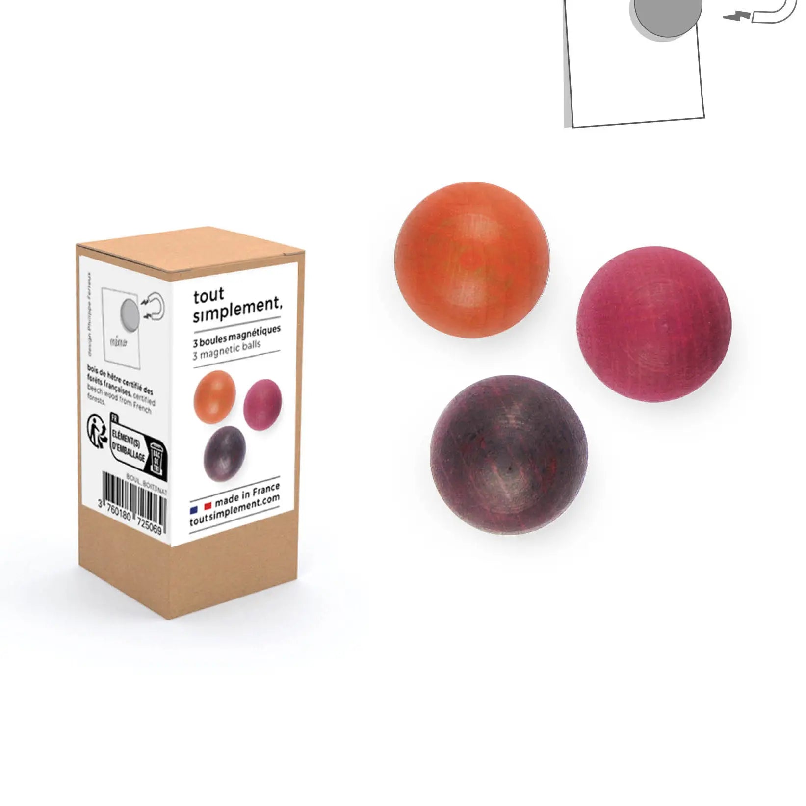 Magnetische Holzkugeln I tout simplement