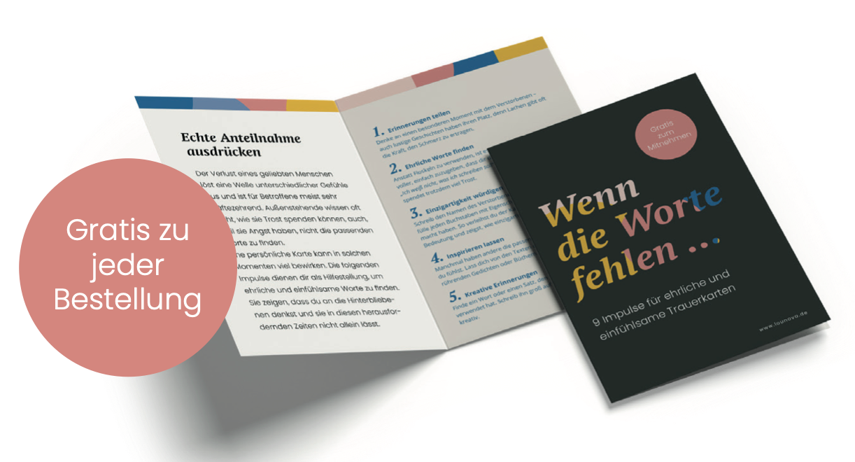 Trauerkarte GUTE REISE I LOUNOVA