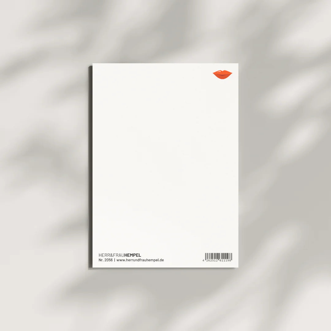 Postkarte KÜSSEN ERWÜNSCHT, Weihnachtskarte I Herr & Frau Hempel