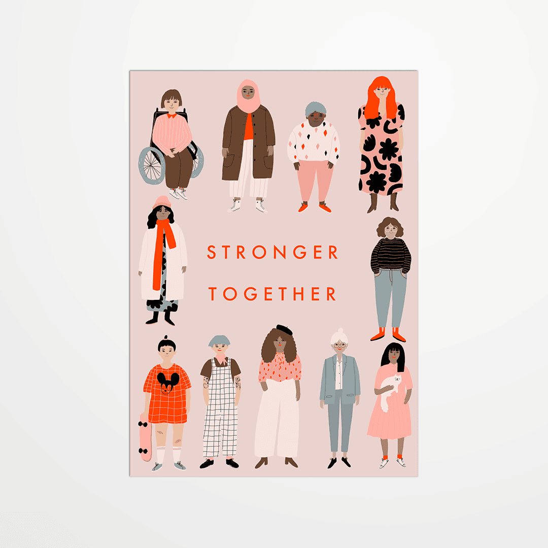 postkarte-stronger-together-feministisches-motiv-diversitaet-my-365-freiburg-concept-store-dazwischen