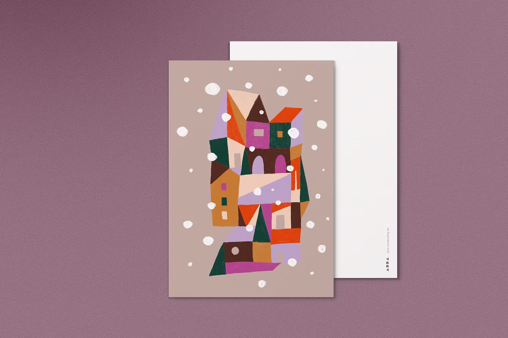 Postkarte Weihnachtsstadt | Anna Beddig